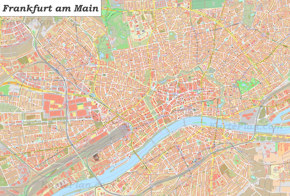 フランクフルトの道路地図